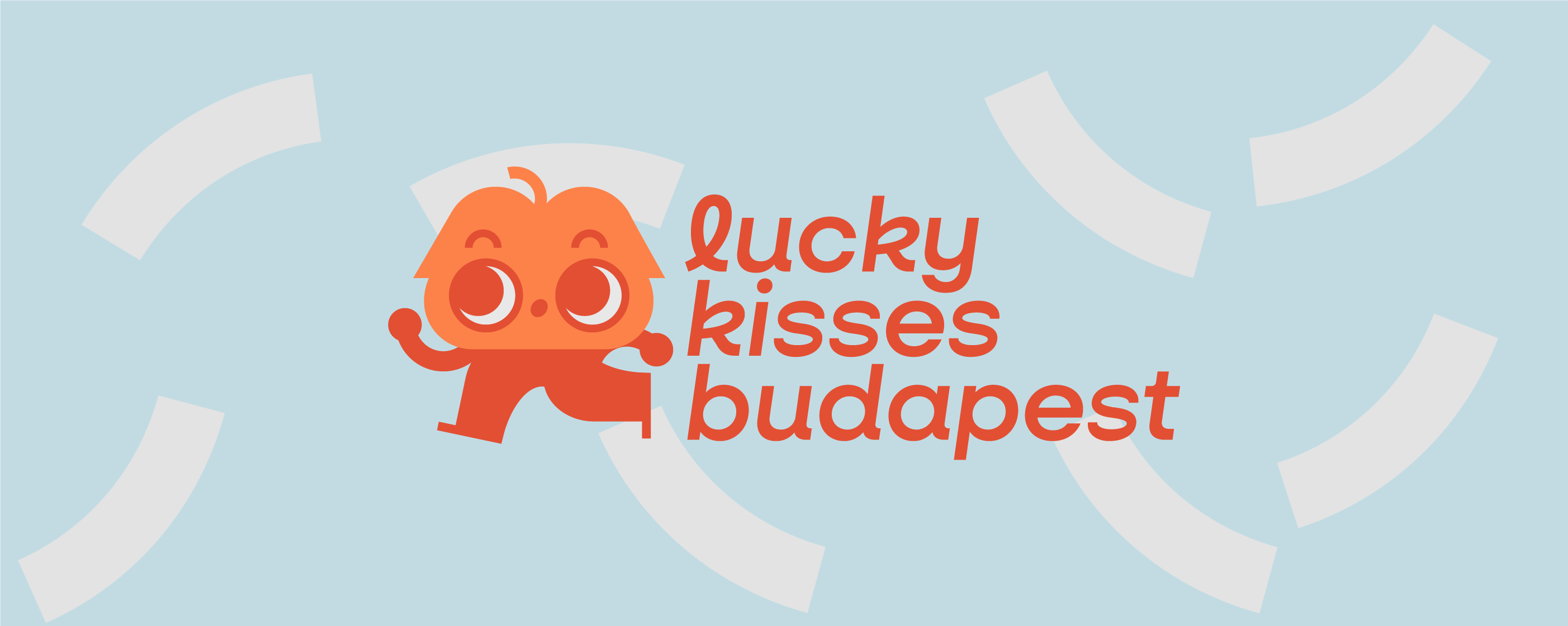Lucky Kisses final mascot design with branding