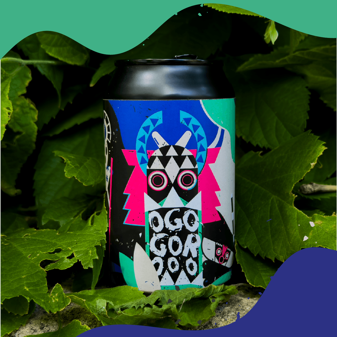 UNDERRR beverage can packaging design with monster branding