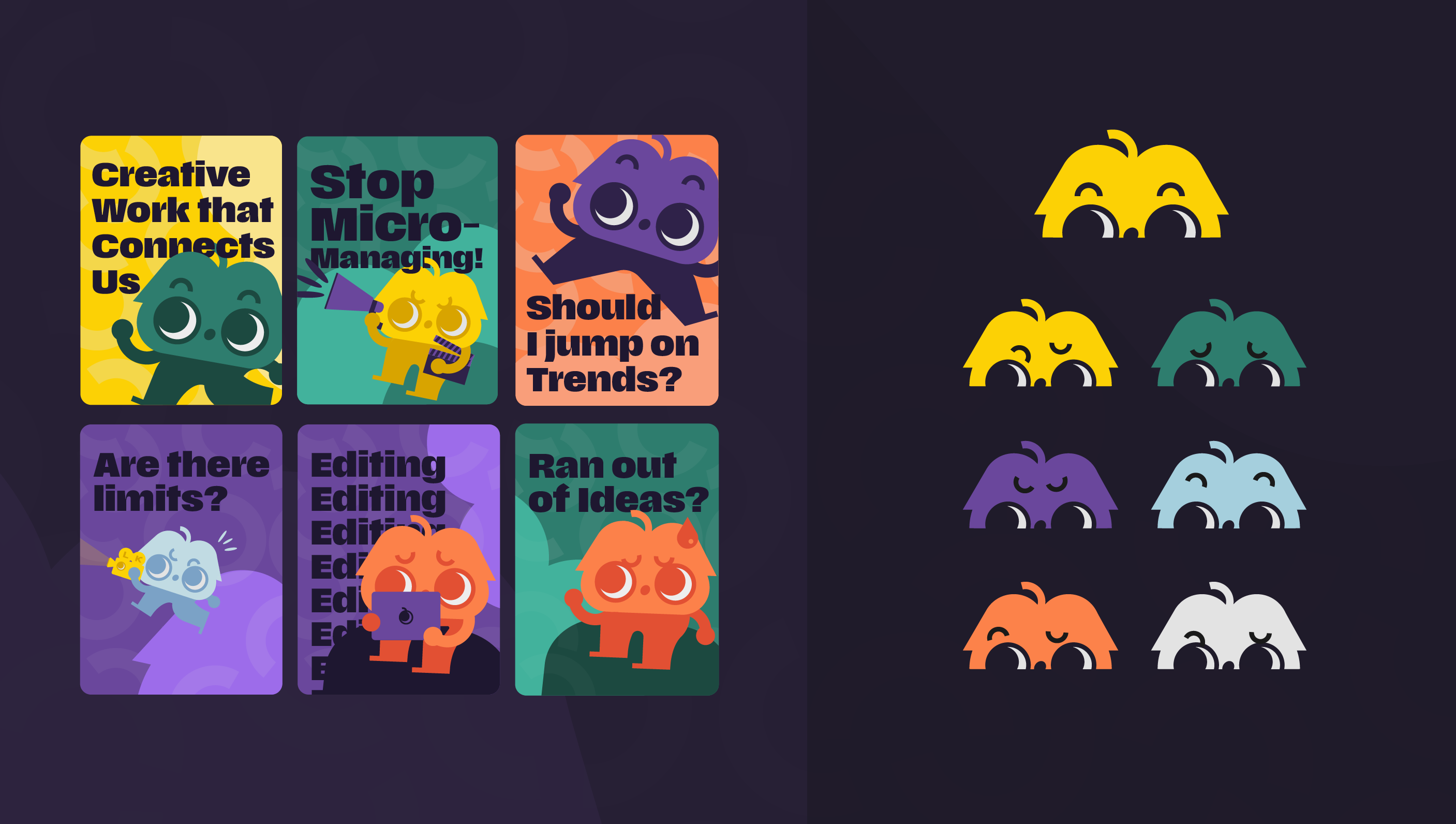 Lucky Kisses mascot design variations