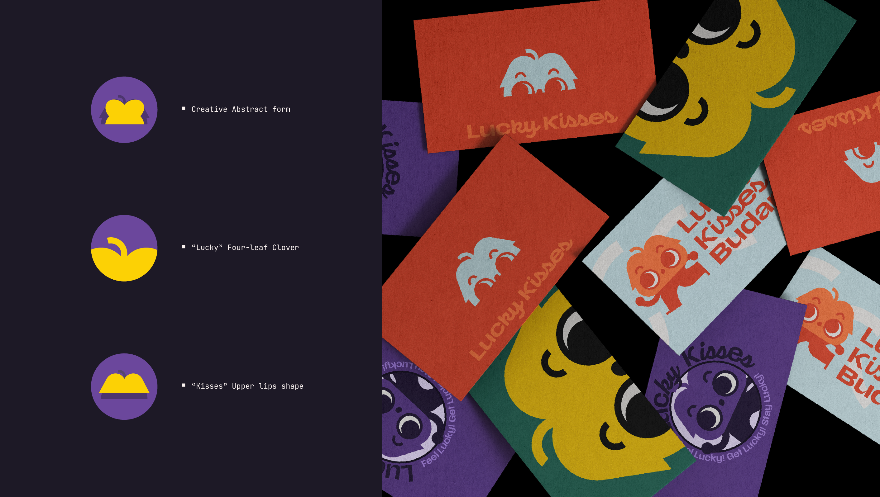 Lucky Kisses design process and brand development